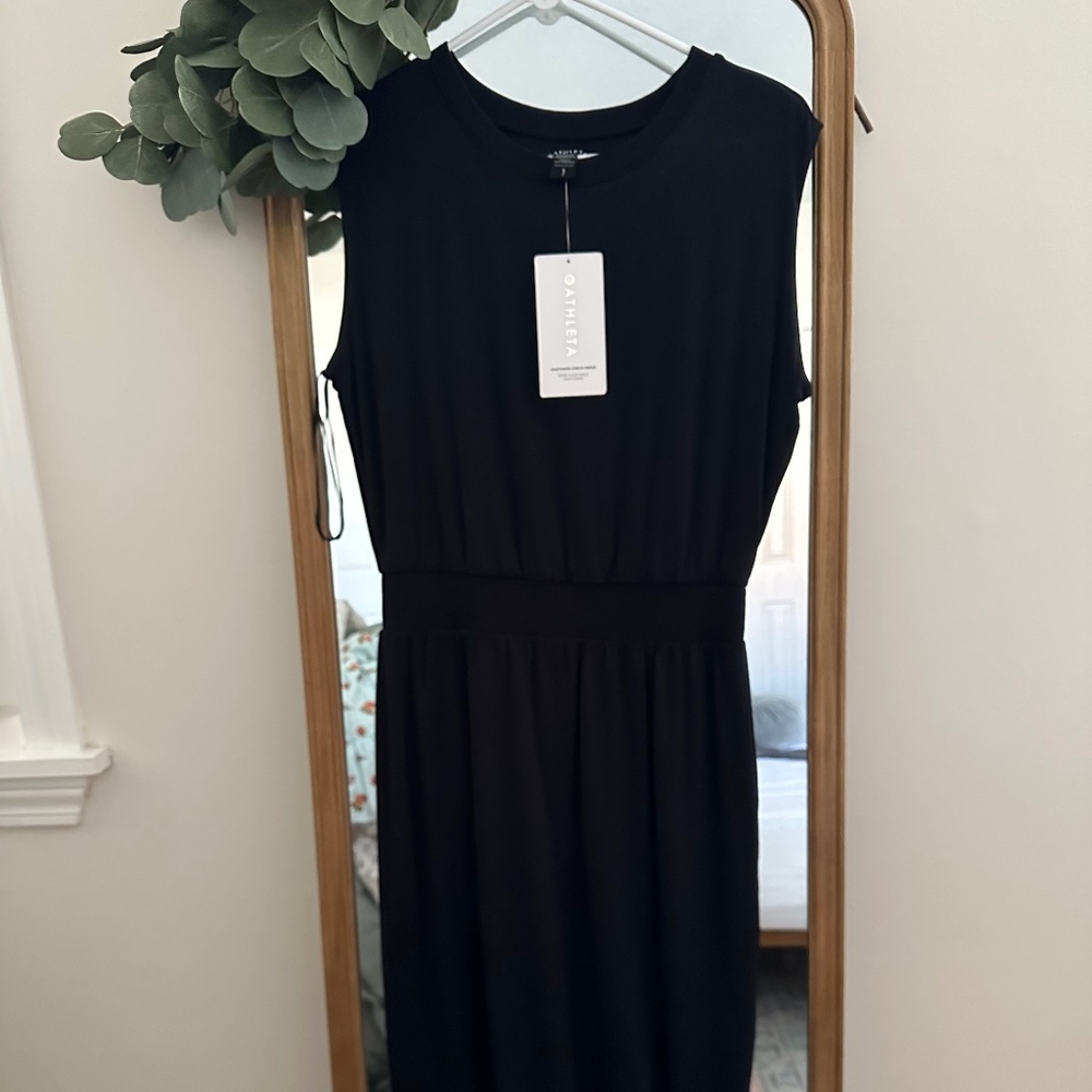 Black knit dress